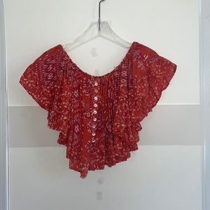 NWOT Angie off the shoulder top size Large